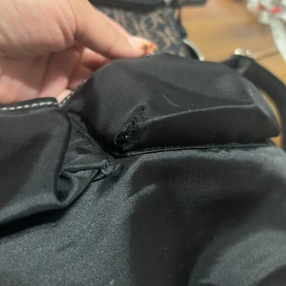 Vintage Black Fossil Monogram Crossbody Purse - Picture 3 of 8